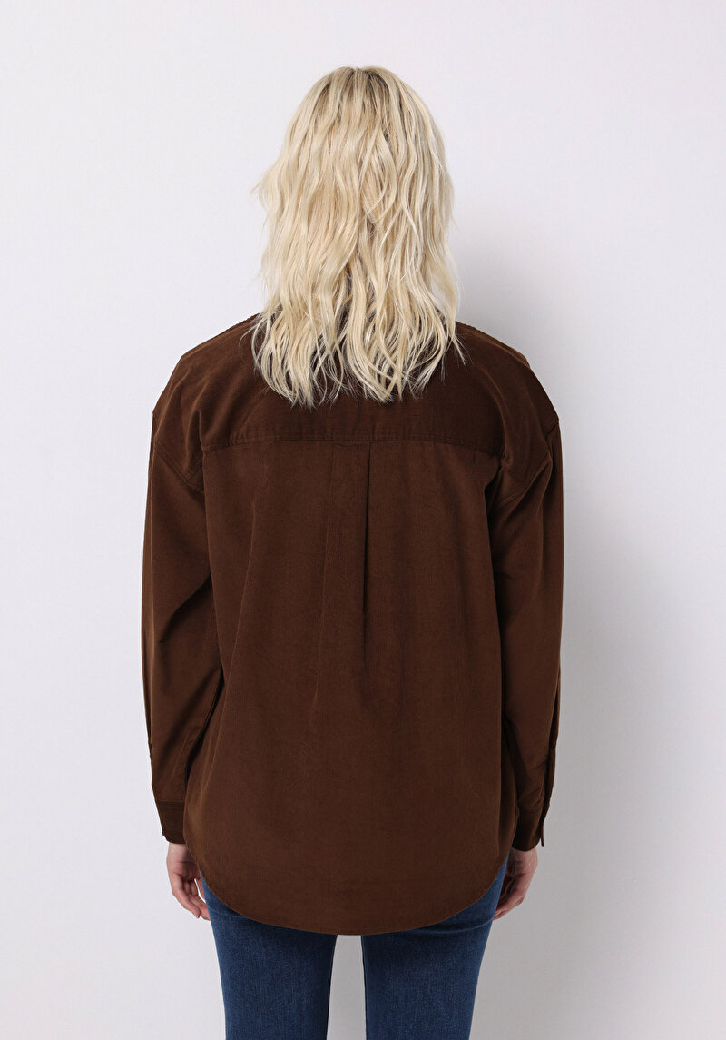 Показати інформацію про Сорочка З Довгим Рукавом Жіноча Коричнева  Cl1070171