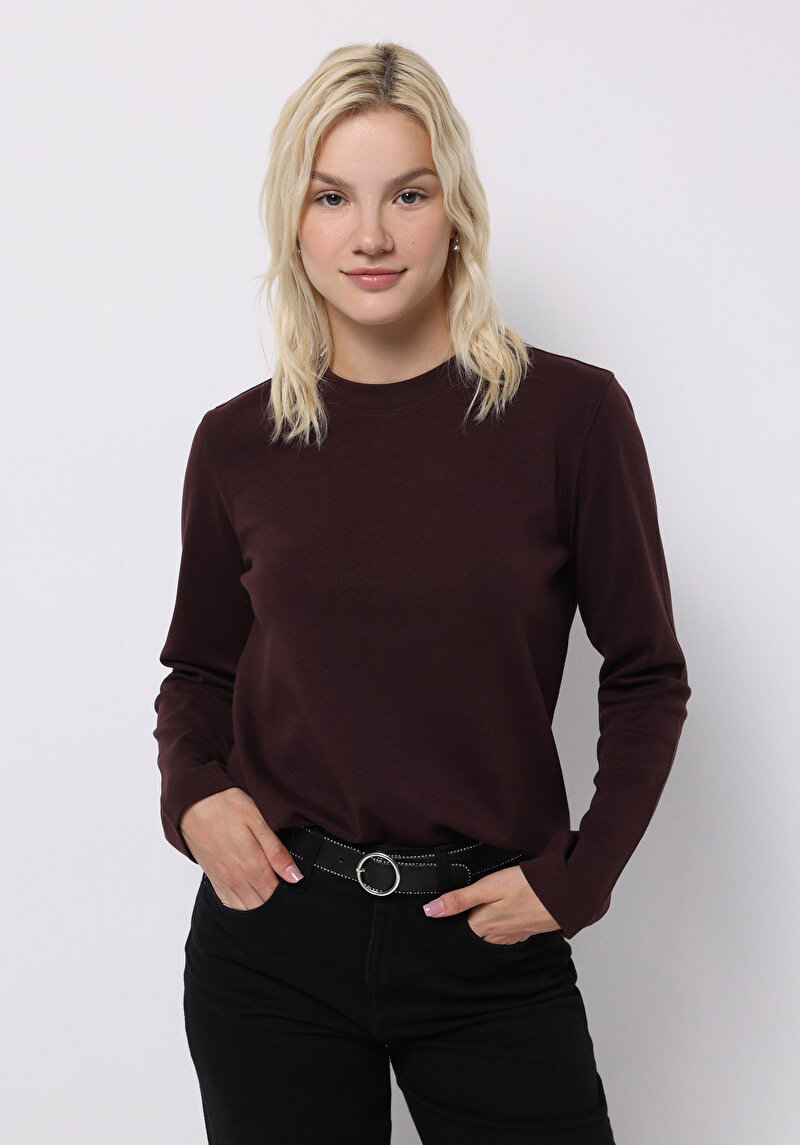 Зображення Футболка З Довгим Рукавом Жіноча Фіолетова  Cl1076451