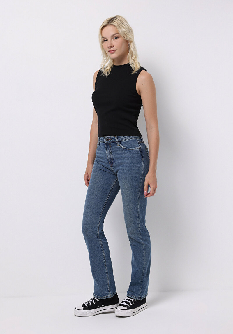 Зображення 792 Mila Джинси Жіночі Блакитні Класичного Крою Cl1076562