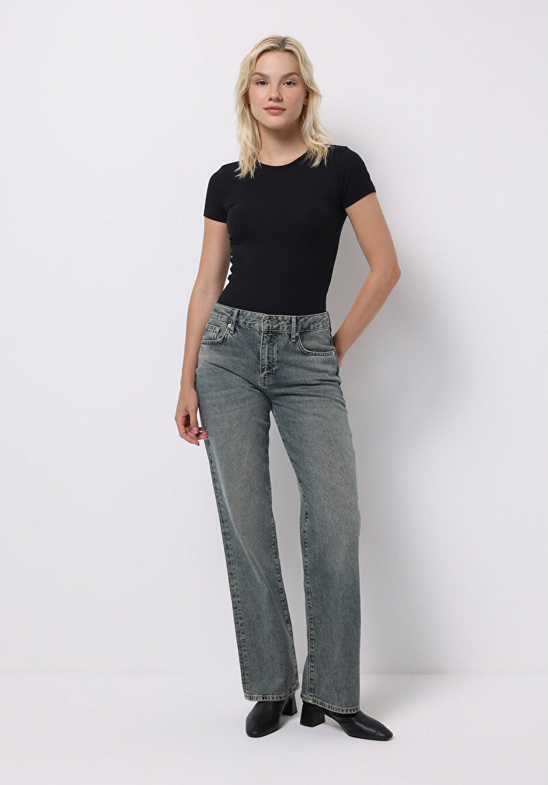 Зображення Джинси Жіночі Блакитні Прямого Крою Cl1077361