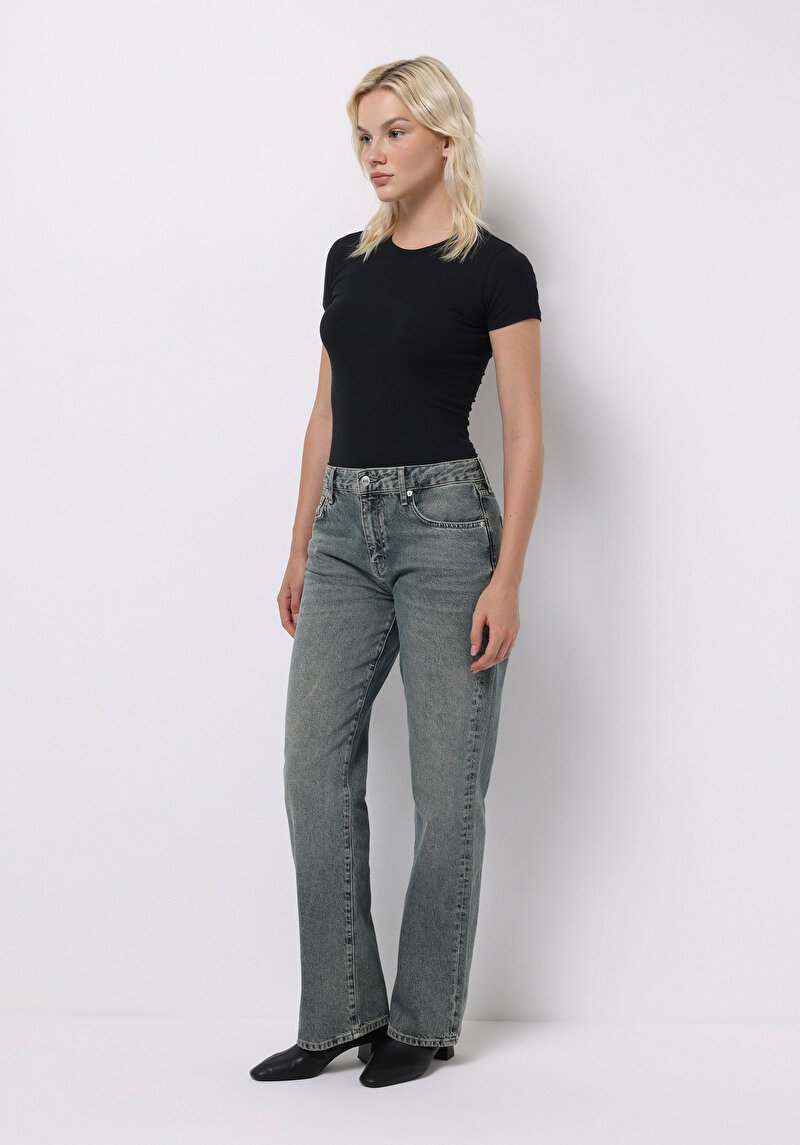 Зображення Джинси Жіночі Блакитні Прямого Крою Cl1077361