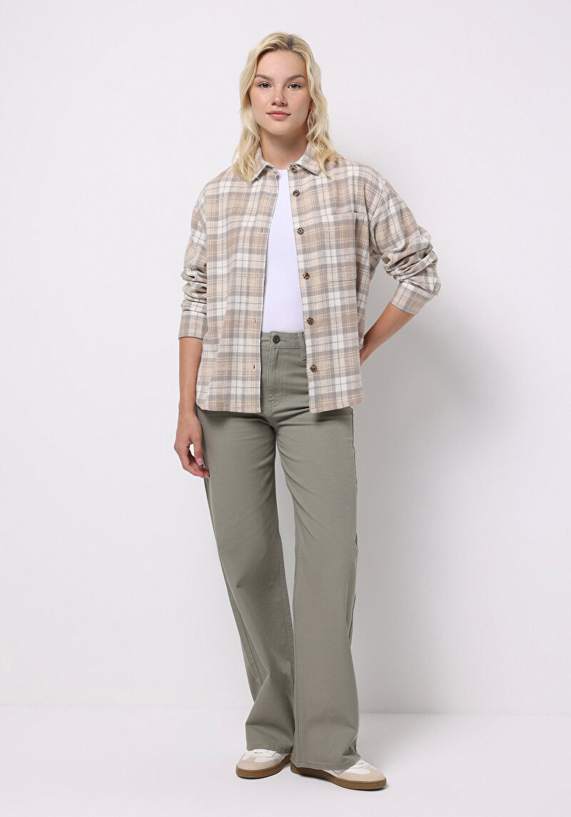 Показати інформацію про Сорочка З Довгим Рукавом Жіноча Бежева  Cl1076686