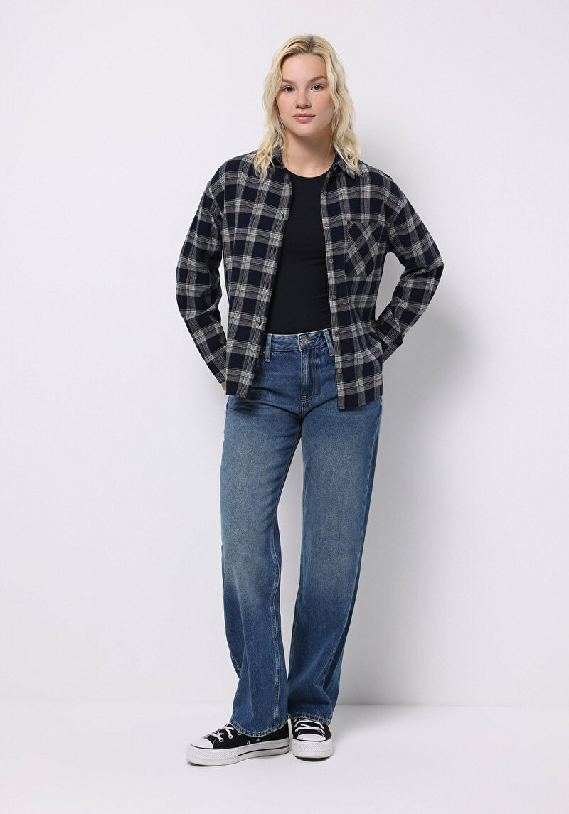 Показати інформацію про Сорочка З Довгим Рукавом Жіноча Синя  Cl1076688