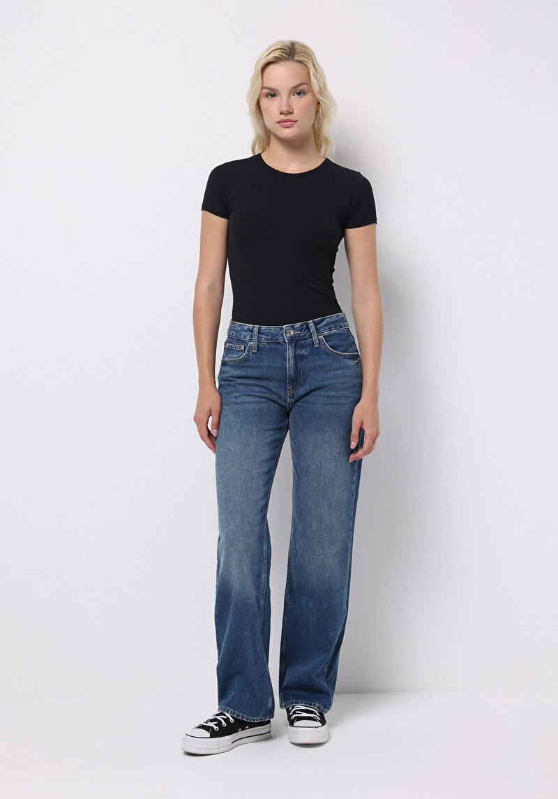 Зображення Джинси Жіночі Блакитні Прямого Крою Cl1076776