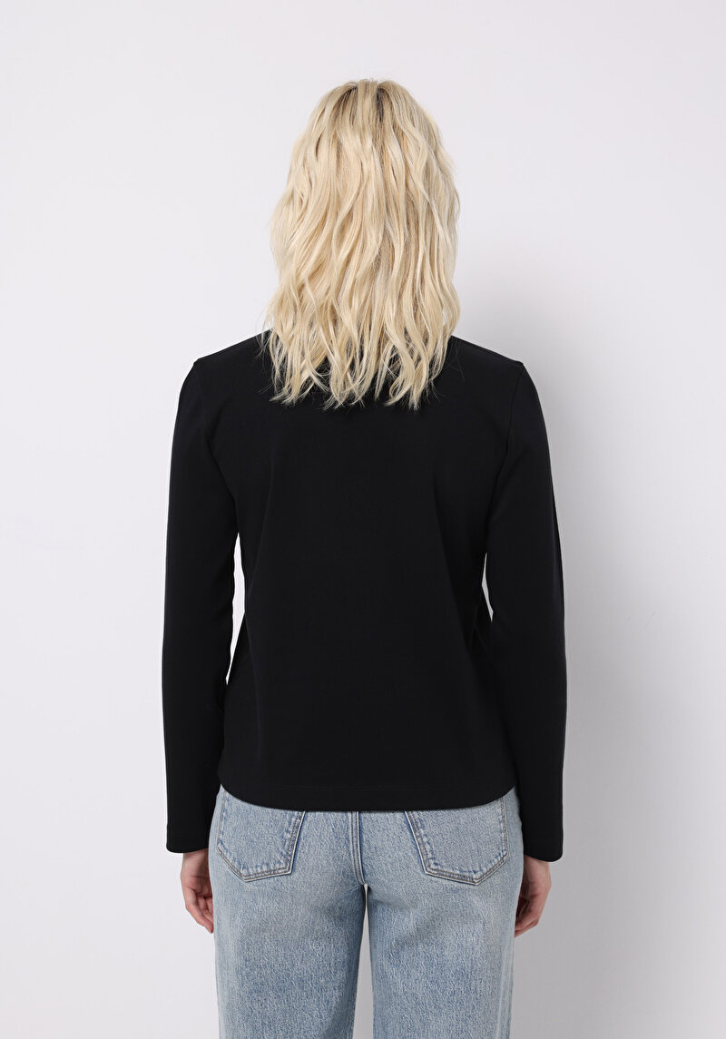 Зображення Футболка З Довгим Рукавом Жіноча Чорна Cl1076451
