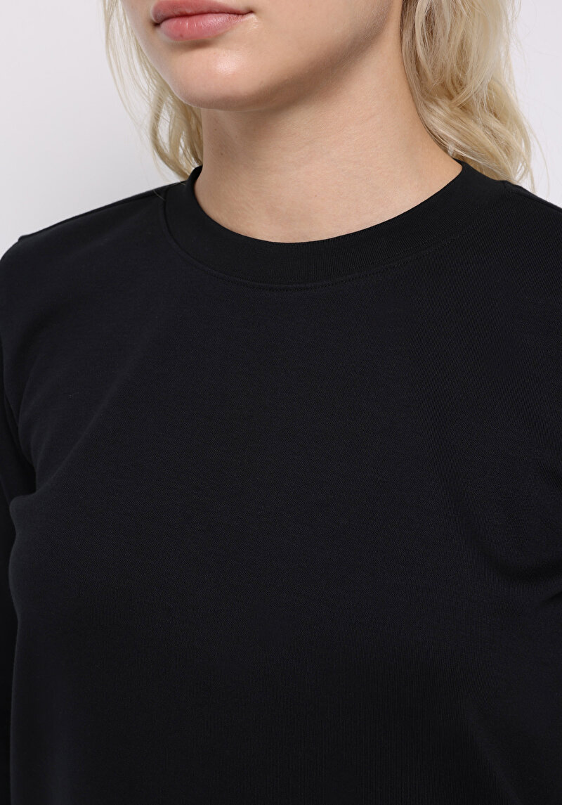 Зображення Футболка З Довгим Рукавом Жіноча Чорна Cl1076451