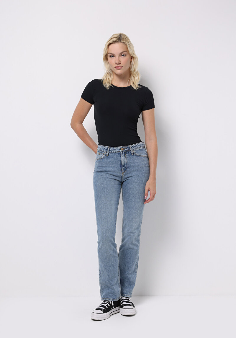 Зображення 792 Mila Джинси Жіночі Блакитні Класичного Крою Cl1076848