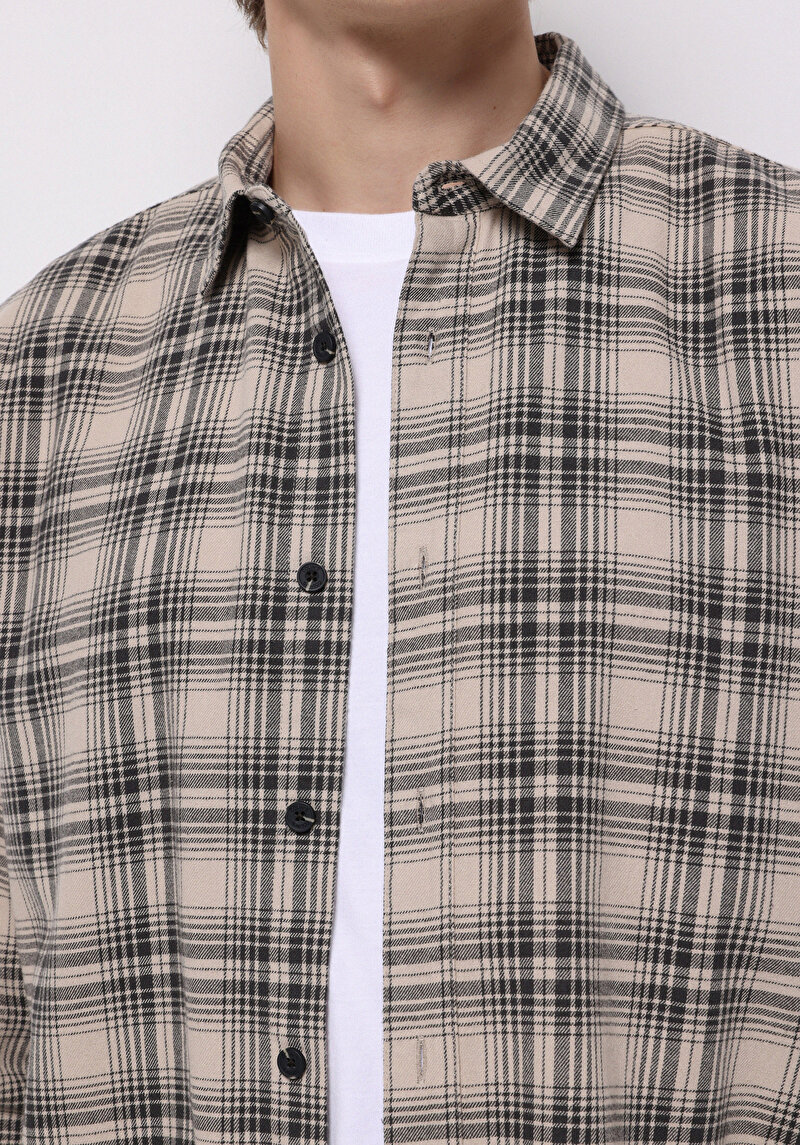 Показати інформацію про Сорочка З Довгим Рукавом Чоловіча Бежева  Cl1076279