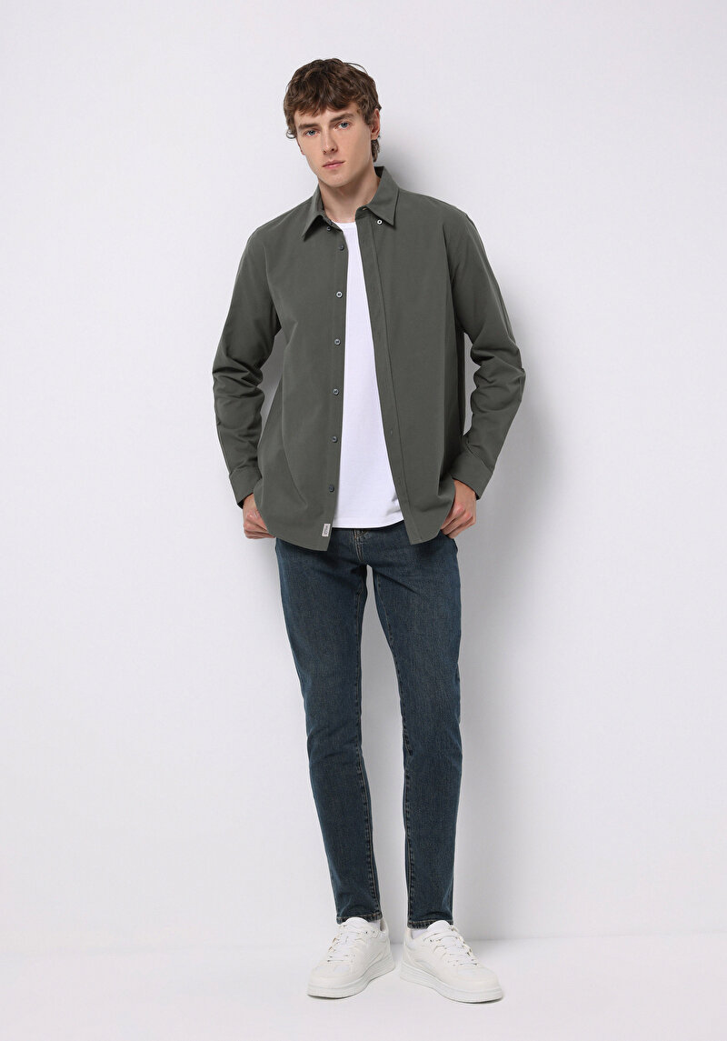 Зображення Сорочка З Довгим Рукавом Чоловіча Зелена Cl1073845