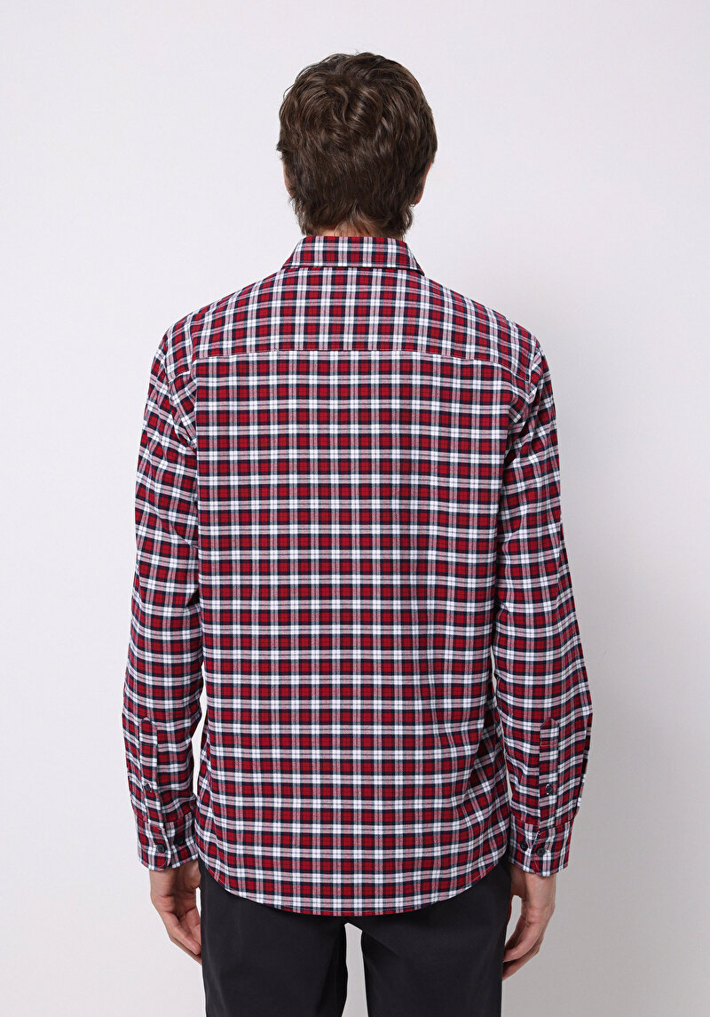 Показати інформацію про Сорочка З Довгим Рукавом Чоловіча Червона  Cl1076492