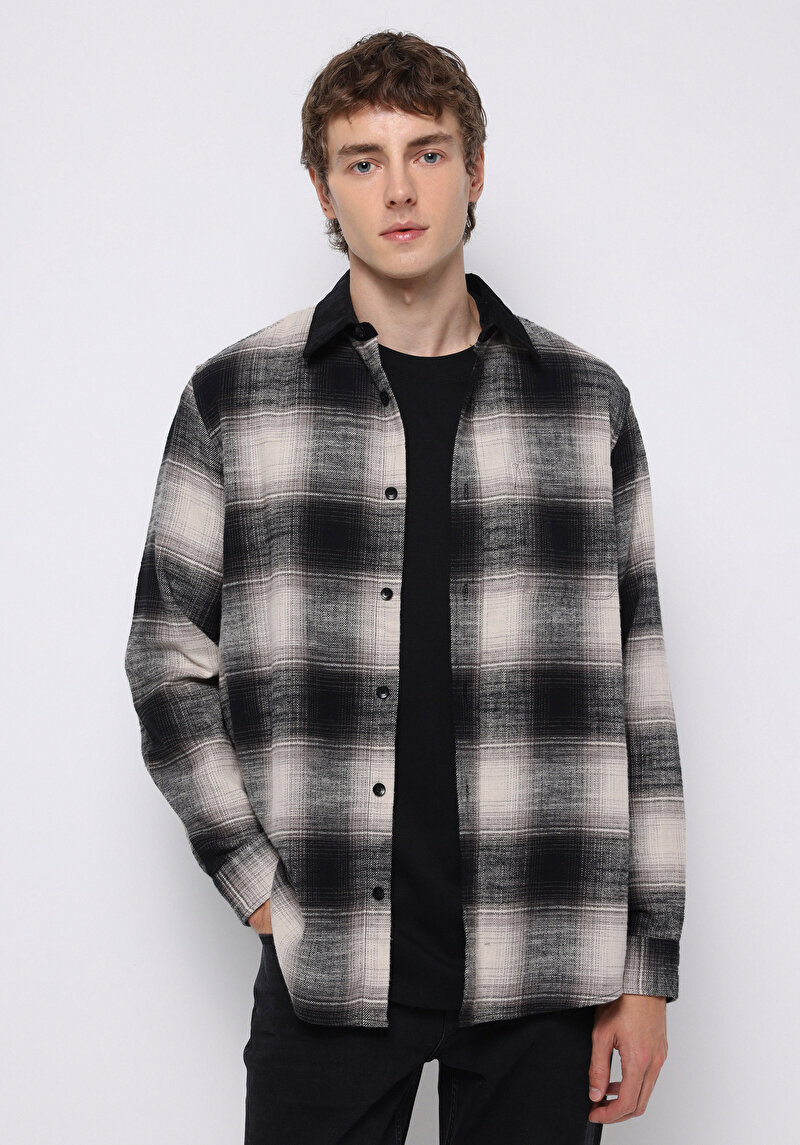 Зображення Сорочка З Довгим Рукавом Чоловіча Чорна  Cl1077642