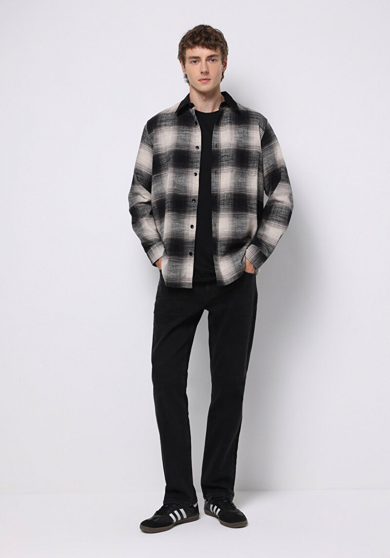 Показати інформацію про Сорочка З Довгим Рукавом Чоловіча Чорна  Cl1077642