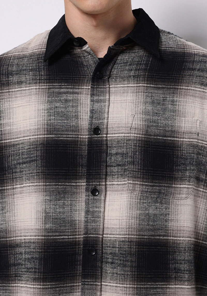 Показати інформацію про Сорочка З Довгим Рукавом Чоловіча Чорна  Cl1077642