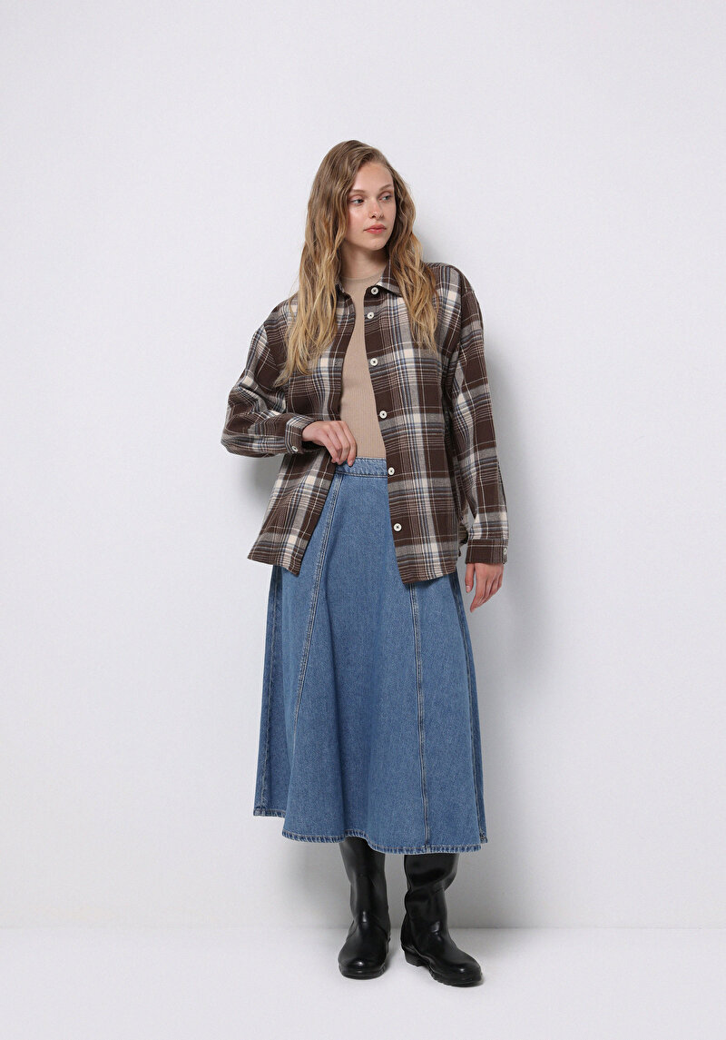 Зображення Сорочка З Довгим Рукавом Жіноча Коричнева Cl1077174