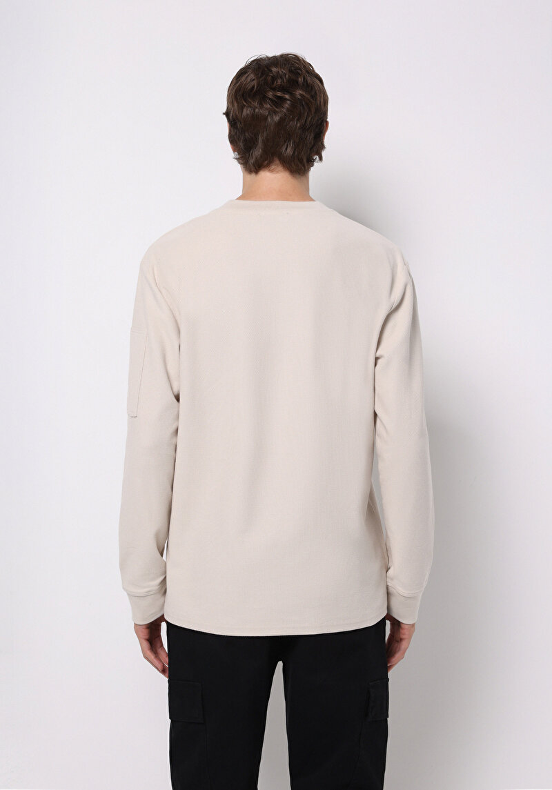 Показати інформацію про Футболка З Довгим Рукавом Чоловіча Бежева  Cl1075344