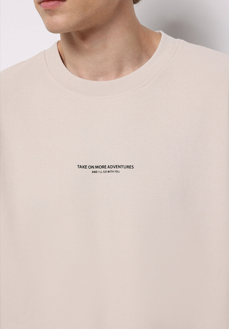 Показати інформацію про Футболка З Довгим Рукавом Чоловіча Бежева  Cl1075344