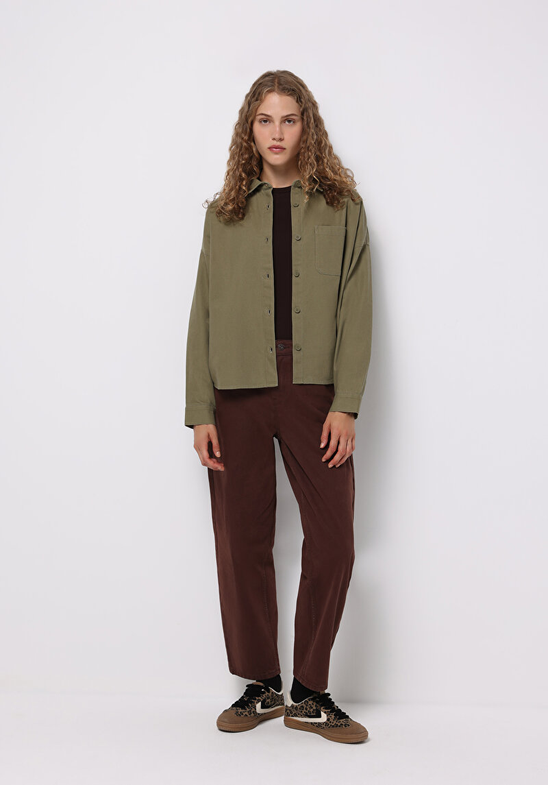 Показати інформацію про Сорочка З Довгим Рукавом Жіноча Зелена  Cl1076671