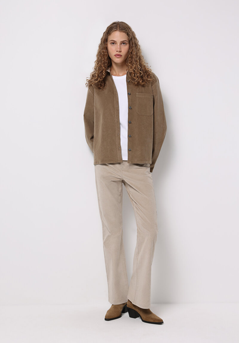 Показати інформацію про Сорочка З Довгим Рукавом Жіноча Бежева  Cl1076672