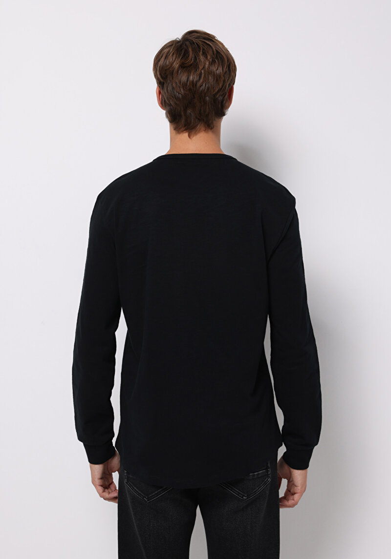 Показати інформацію про Футболка З Довгим Рукавом Чоловіча Чорна  Cl1076432