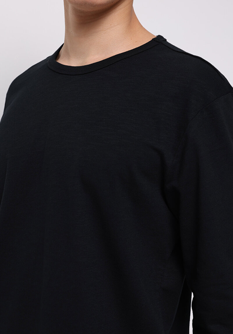 Показати інформацію про Футболка З Довгим Рукавом Чоловіча Чорна  Cl1076432