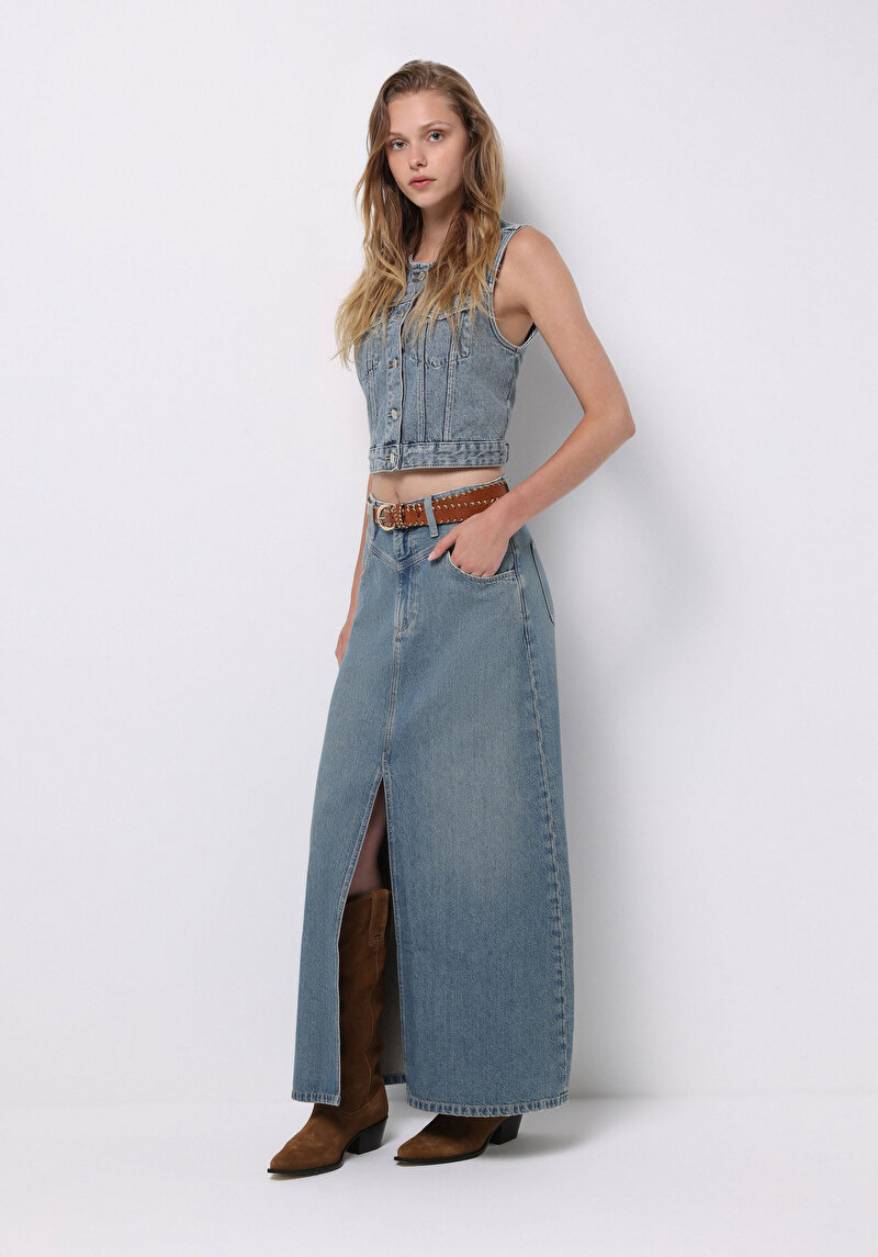 Зображення Спідниця Жіноча Блакитна  Cl1076013