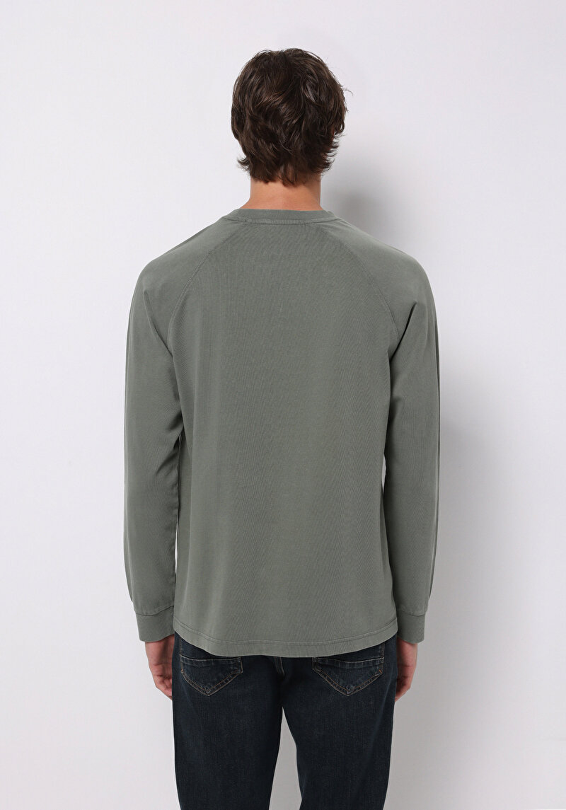 Показати інформацію про Футболка З Довгим Рукавом Чоловіча Зелена  Cl1076339