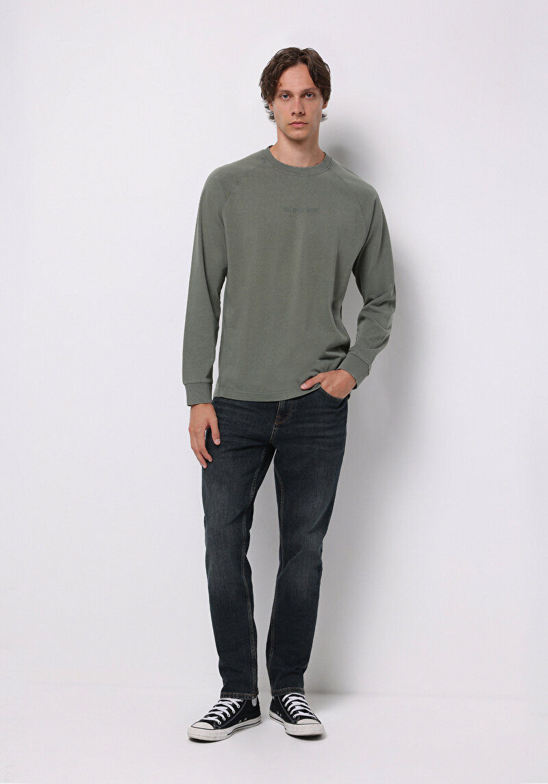 Показати інформацію про Футболка З Довгим Рукавом Чоловіча Зелена  Cl1076339