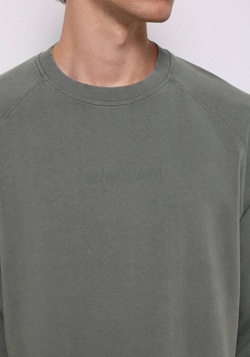 Показати інформацію про Футболка З Довгим Рукавом Чоловіча Зелена  Cl1076339