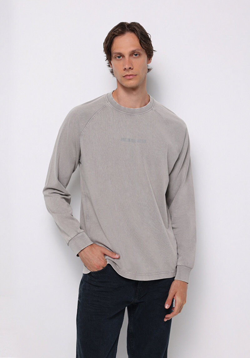 Зображення Футболка З Довгим Рукавом Чоловіча Сіра  Cl1076339