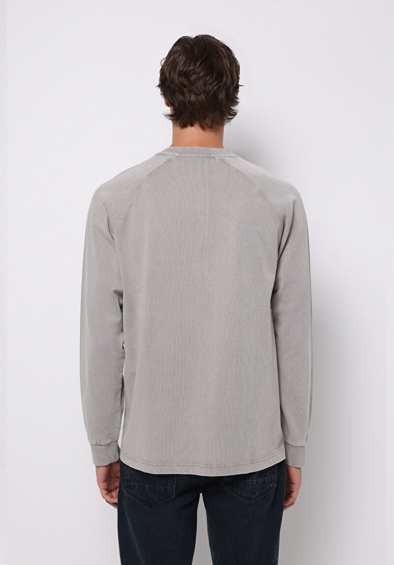 Показати інформацію про Футболка З Довгим Рукавом Чоловіча Сіра  Cl1076339