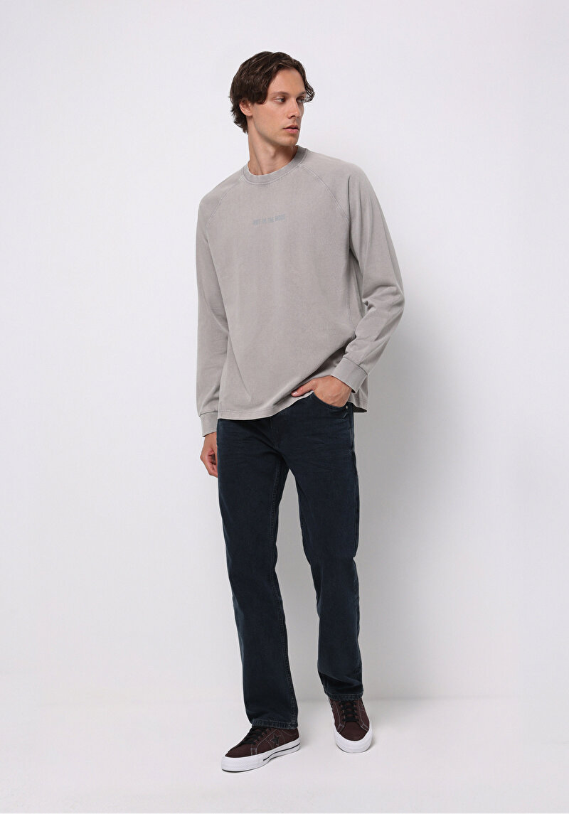 Показати інформацію про Футболка З Довгим Рукавом Чоловіча Сіра  Cl1076339