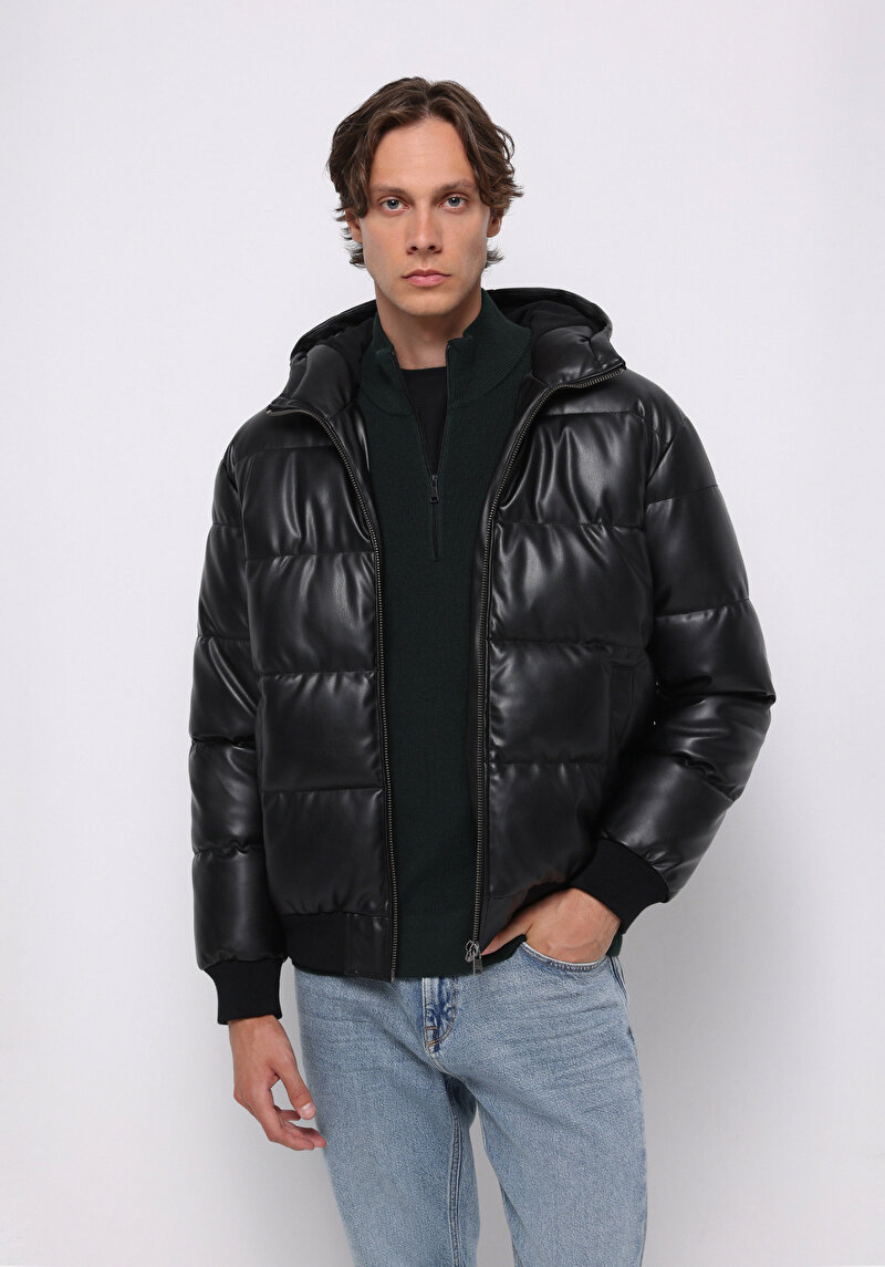 Зображення Куртка З Еко-шкіри Чоловіча Чорна Cl1076392