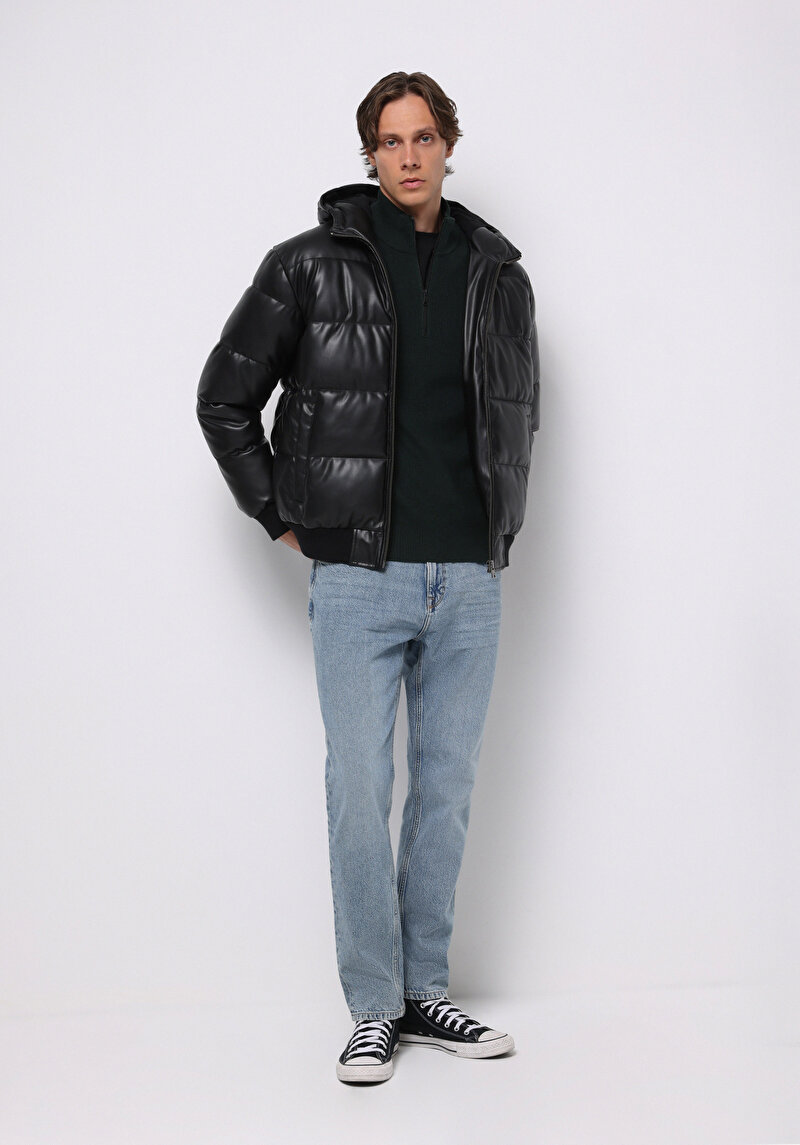 Зображення Куртка З Еко-шкіри Чоловіча Чорна Cl1076392
