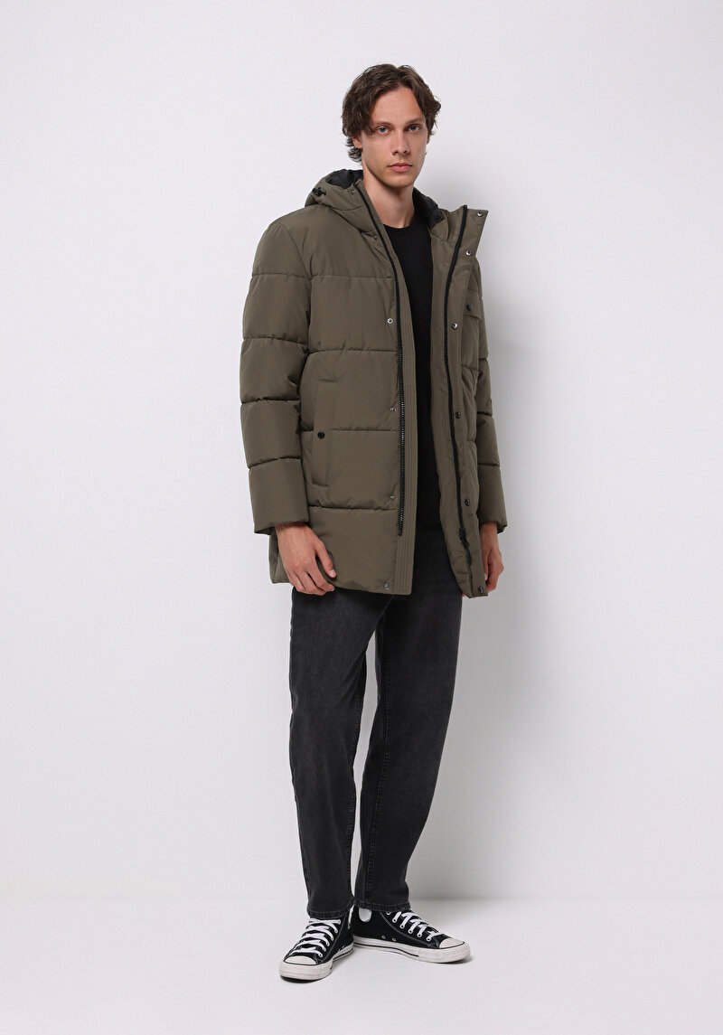 Показати інформацію про Пальто Чоловіче Зелене  Cl1076393