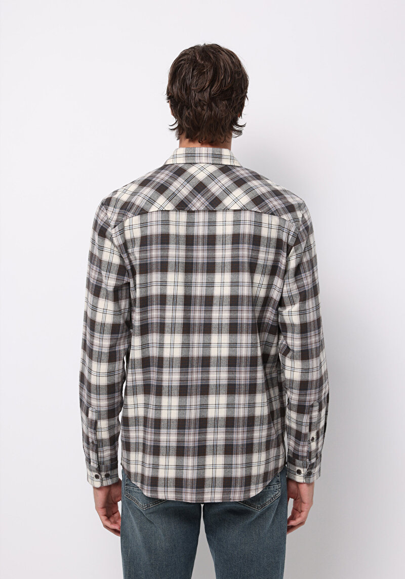 Зображення Сорочка З Довгим Рукавом Чоловіча Коричнева Cl1076277