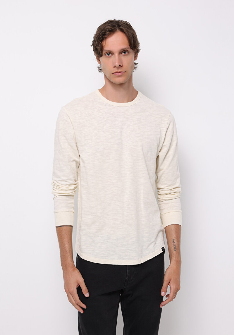Зображення Футболка З Довгим Рукавом Чоловіча Бежева  Cl1076432