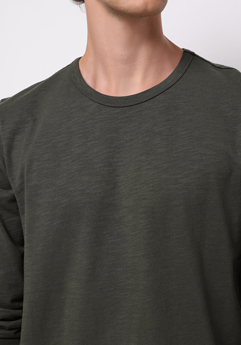 Показати інформацію про Футболка З Довгим Рукавом Чоловіча Зелена  Cl1076432