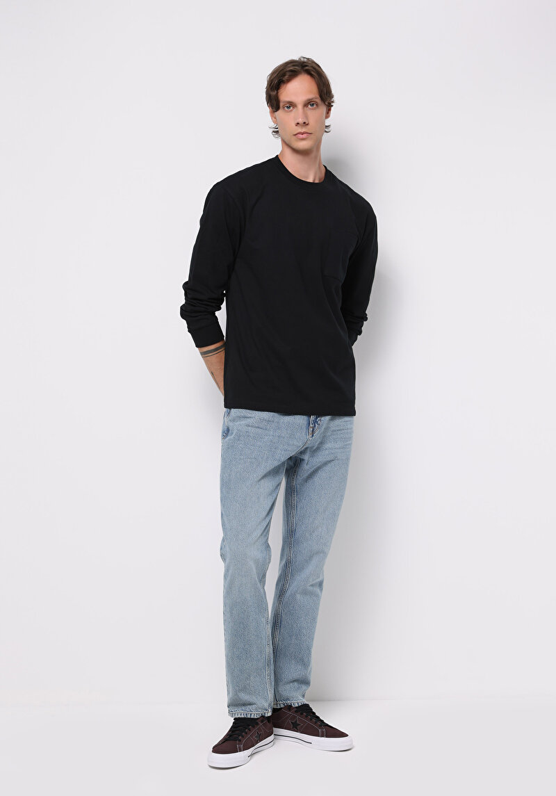 Показати інформацію про Футболка З Довгим Рукавом Чоловіча Чорна  Cl1076435