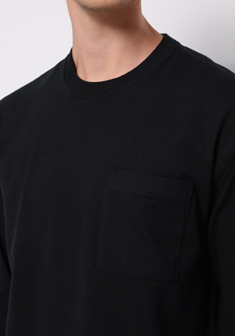 Показати інформацію про Футболка З Довгим Рукавом Чоловіча Чорна  Cl1076435