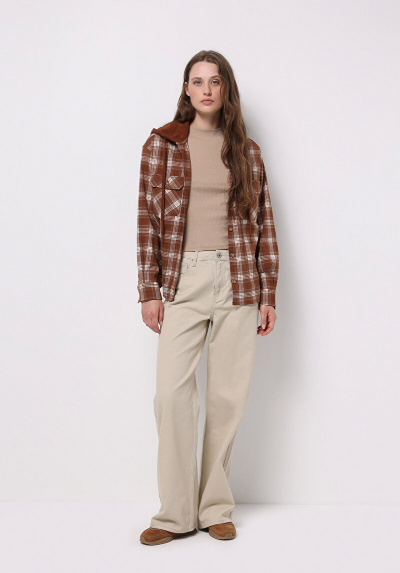 Показати інформацію про Сорочка З Довгим Рукавом Жіноча Бежева  Cl1077251