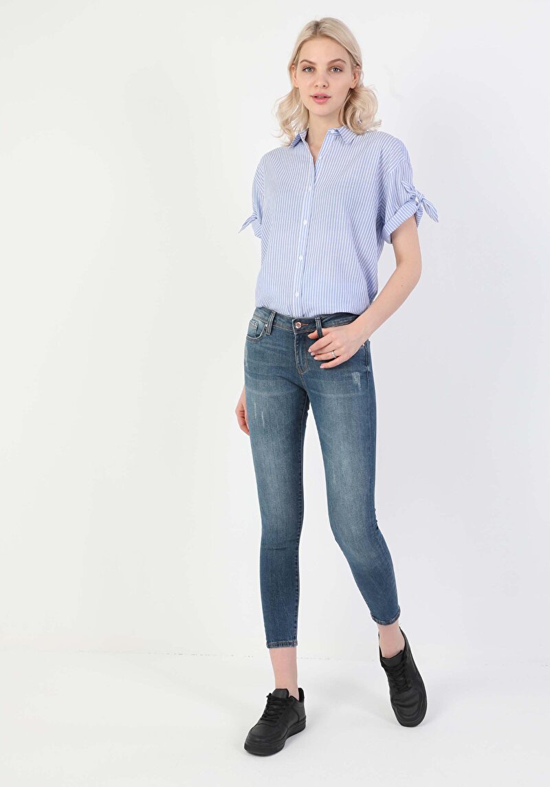 Зображення 757 Sally Джинси Жіночі Блакитні Супер Вузького Крою Cl1048686