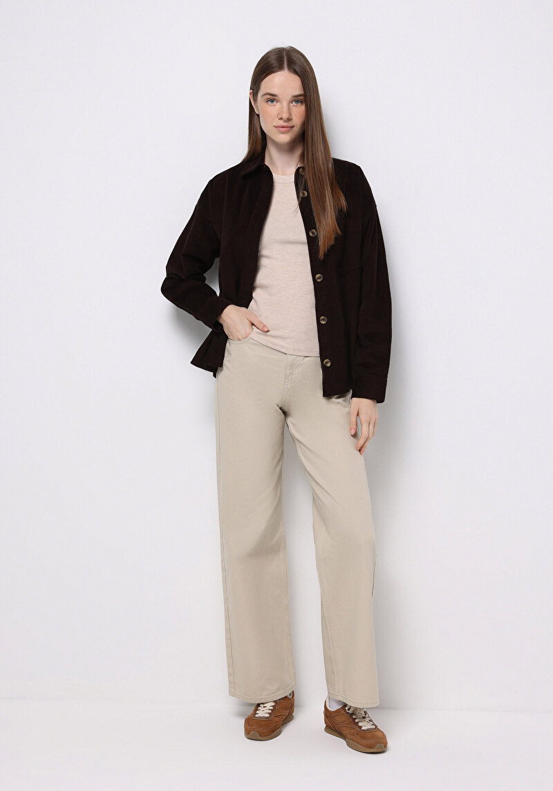 Показати інформацію про Сорочка З Довгим Рукавом Жіноча Коричнева  Cl1076226