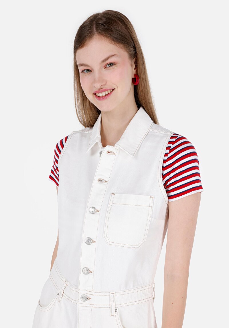 Показати інформацію про Комбінезон Жіночий Білий  Cl1069642