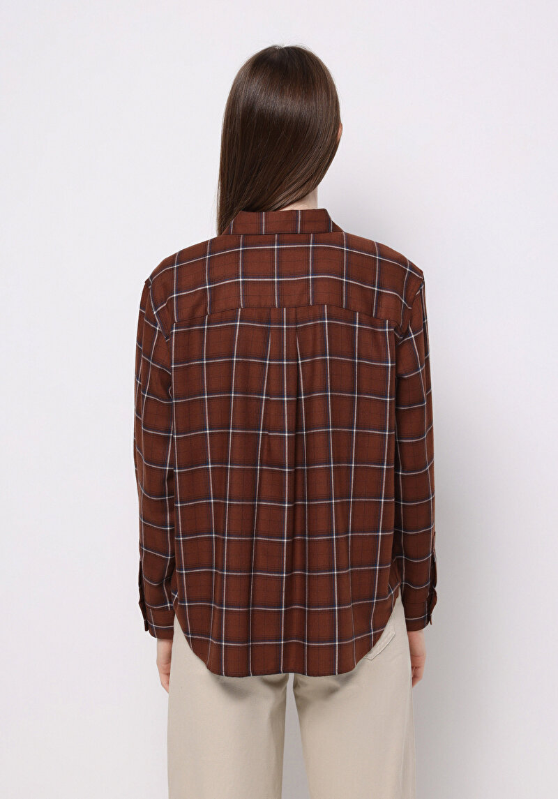 Зображення Сорочка З Довгим Рукавом Жіноча Коричнева Cl1077176