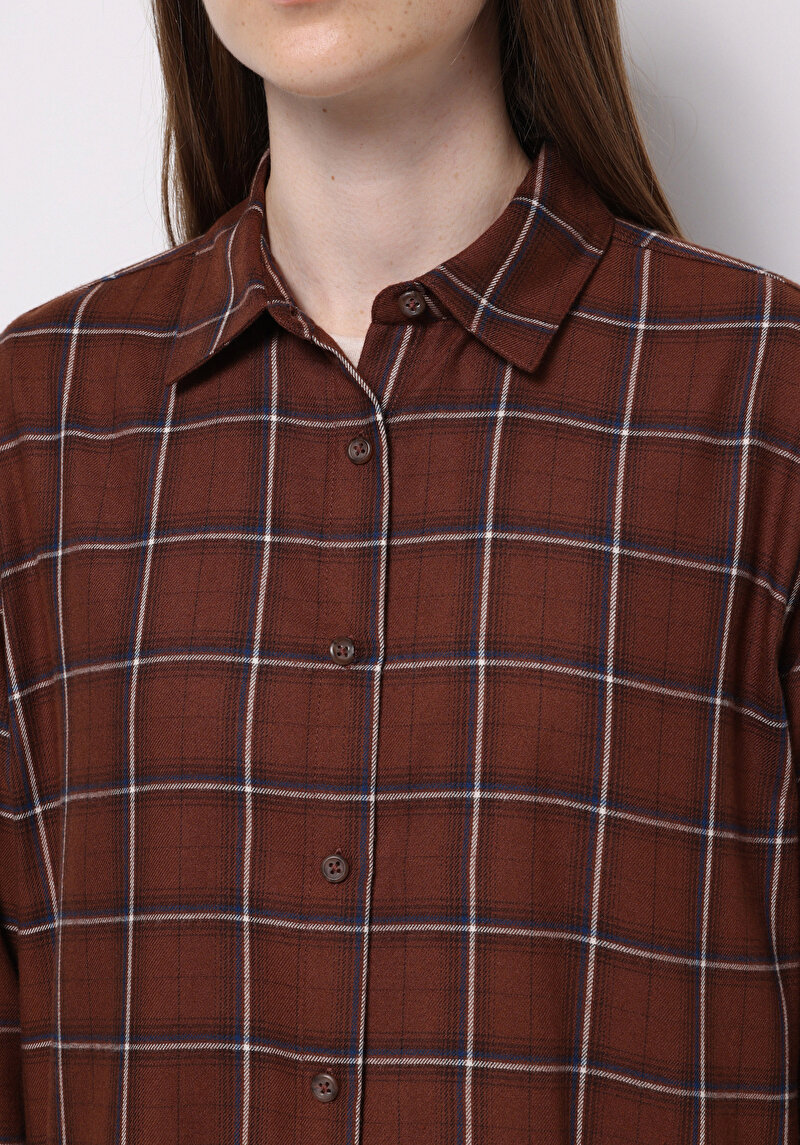 Зображення Сорочка З Довгим Рукавом Жіноча Коричнева Cl1077176