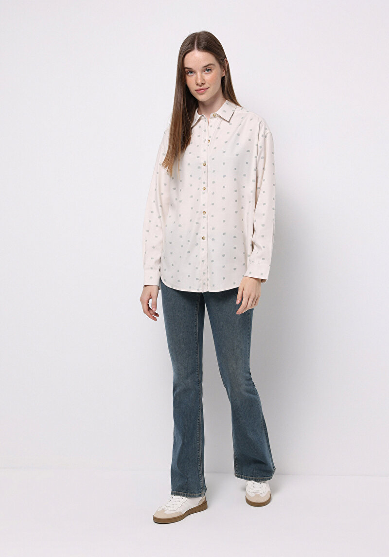 Показати інформацію про Сорочка З Довгим Рукавом Жіноча Бежева  Cl1077306