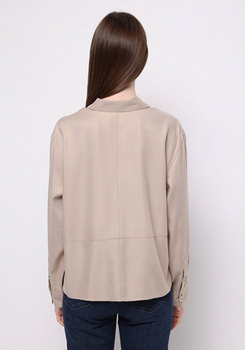 Зображення Сорочка З Довгим Рукавом Жіноча Бежева Cl1077319
