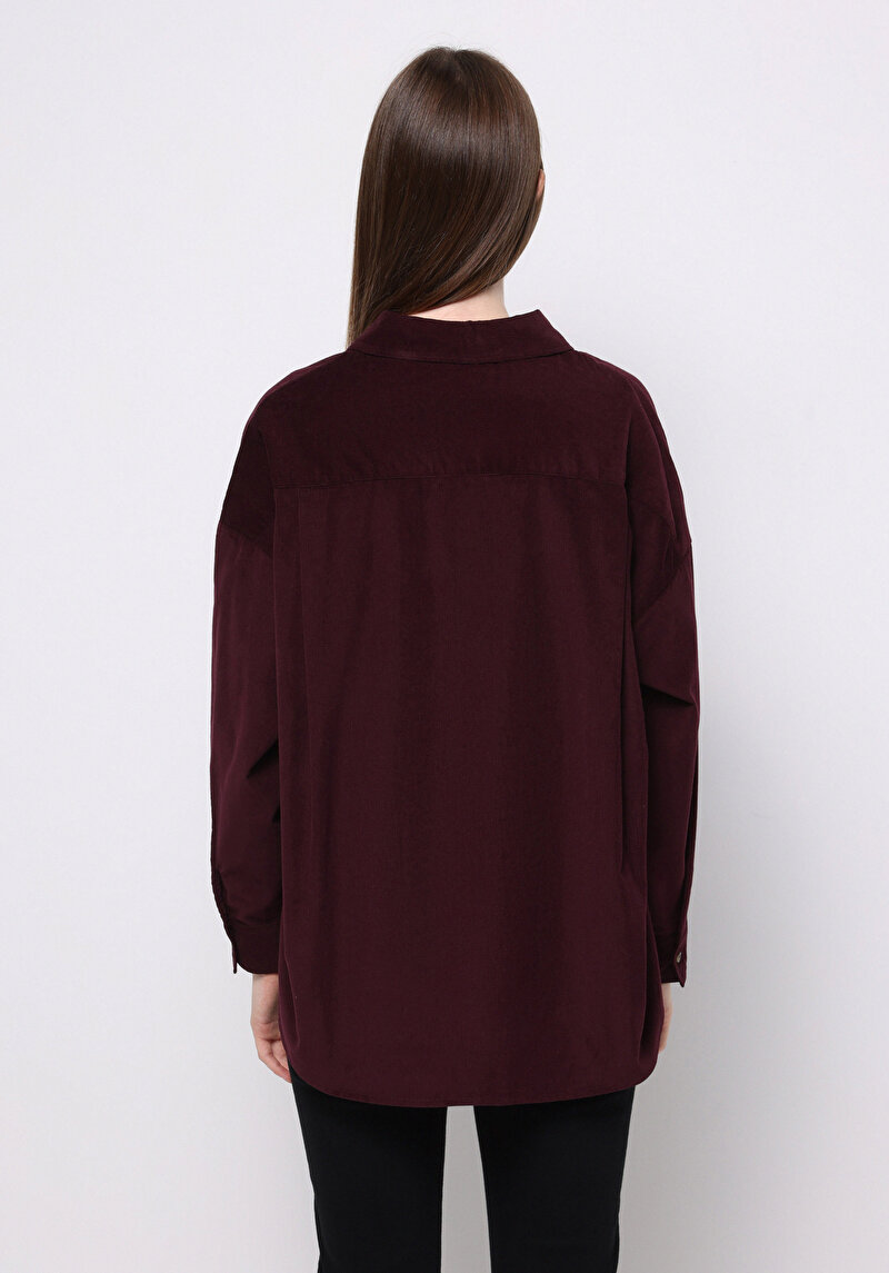 Показати інформацію про Сорочка З Довгим Рукавом Жіноча Бордова  Cl1077327