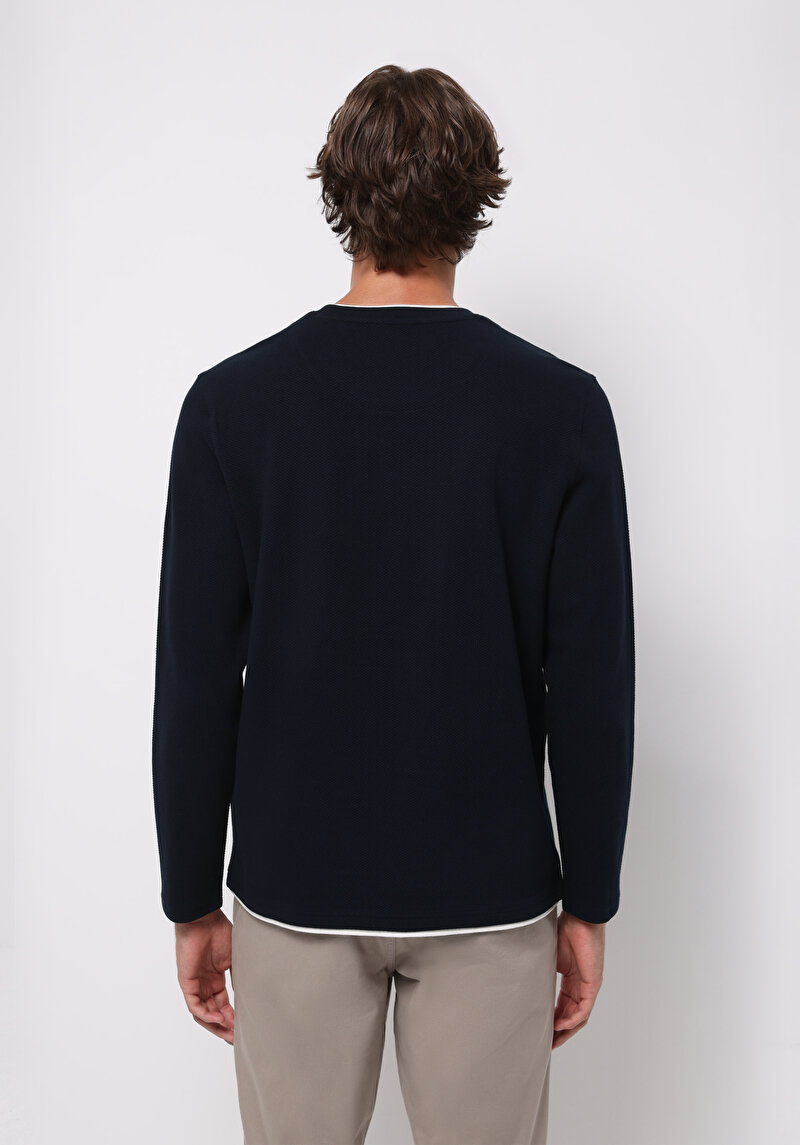 Зображення Футболка З Довгим Рукавом Чоловіча Синя Cl1076433