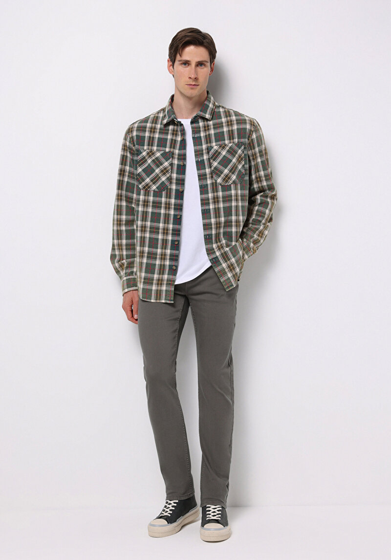 Зображення Сорочка З Довгим Рукавом Чоловіча Зелена Cl1076502